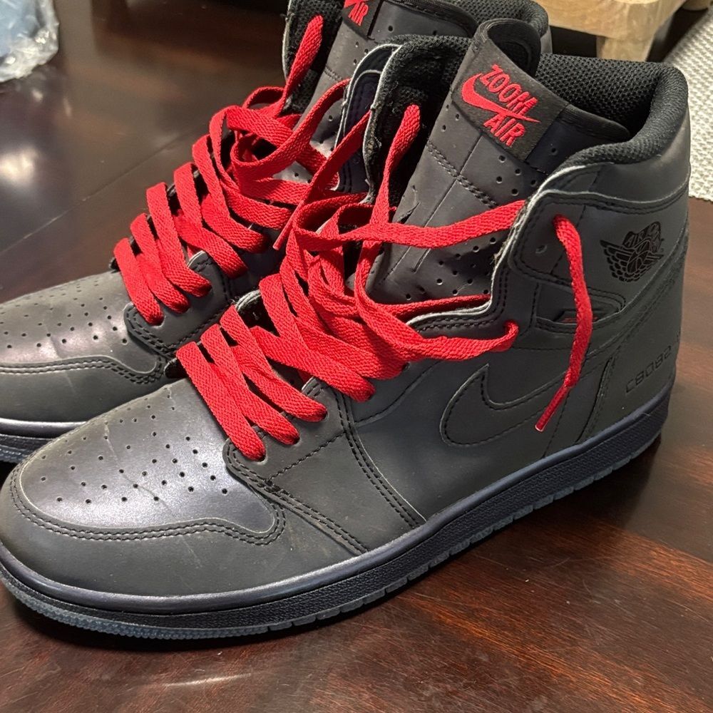Air Jordan 1 Retro High Zoom Fearless BV0006-900 Mens 10 Black 3M Reflective